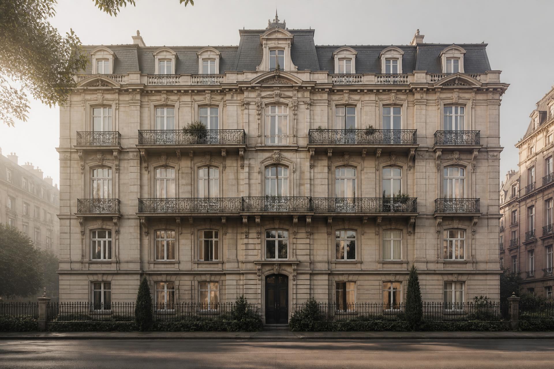 Façade d'un immeuble bourgeois de la Neustadt à Strasbourg